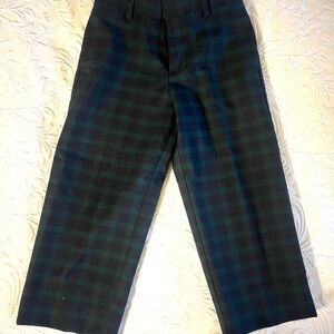 Plaid Wide-Leg Pants